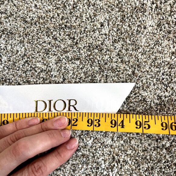3 Dior Fabric Gift Ribbons Gold White Blue 94", 51" - Picture 6 of 7